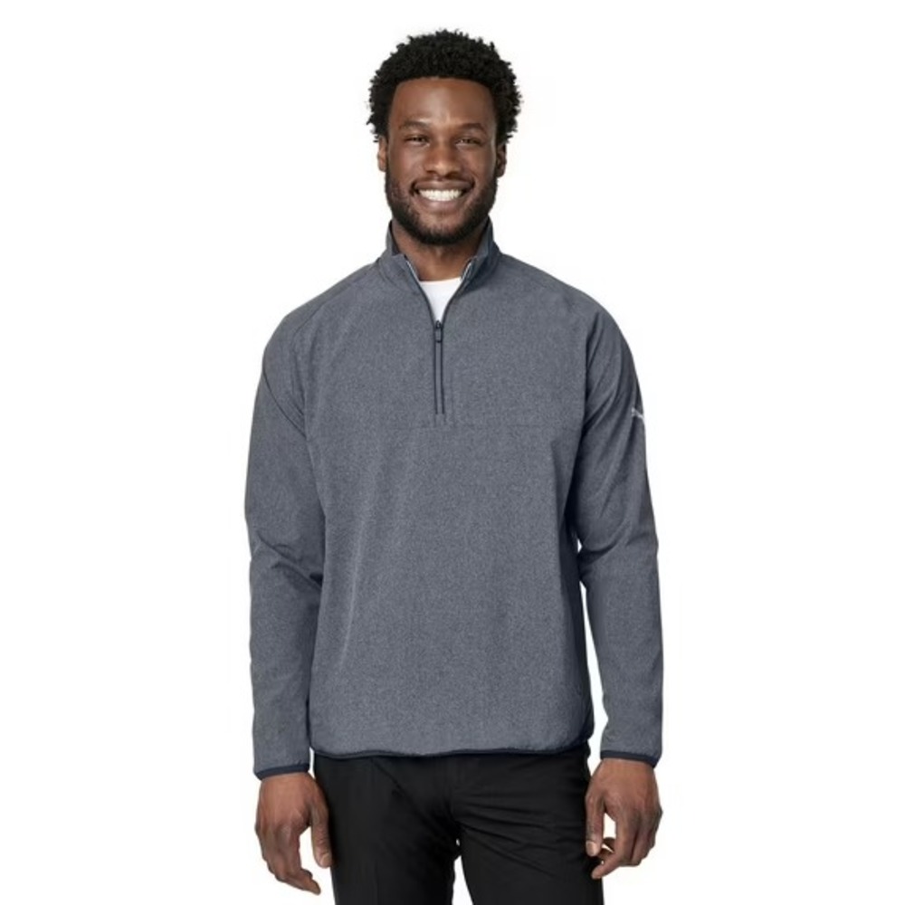 Puma Golf Coastal Woven Quarter-Zip Pullover Golf Windbreaker 538931 Mens L Gray